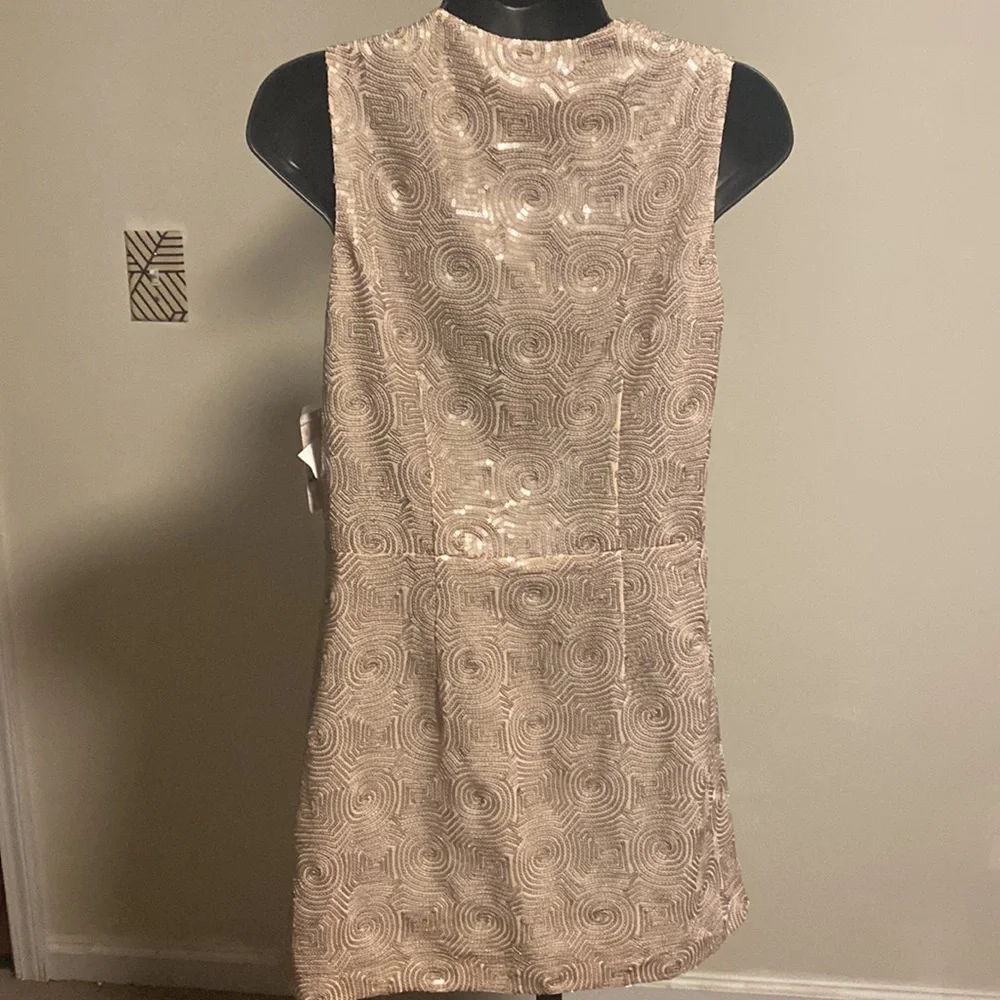 NWT FREE PEOPLE  Paris Rock Sequin French ROSE DRESS